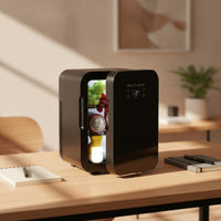 Compact Mini Fridge with Digital Display Portable Mini Fridge Small Beverage Cooler Freestanding for Commuters