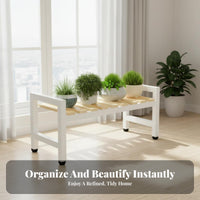 Freestanding 4-Tier Ladder Rack Tiered Design Plant Stand Space-Saving Display Shelf Multi-Purpose for Homeowners, Apartment Dwellers, Students, Living Room, Balcony, Bedroom, Kitchen