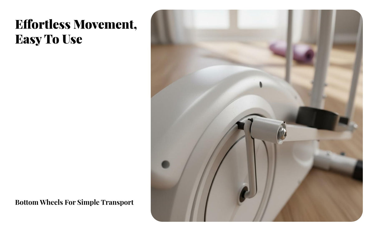 Elliptical Machine Space Saving Resistance Elliptical Low Impact Versatile Function Cardio for Beginners, Seniors, Apartment
