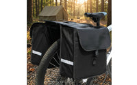 Water-Resistant Bike Pannier Bag with Reflective Trim Large Capacity Pannier Bag with Reflective Strips Long-Lasting for Commuting