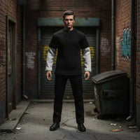 1/6 Scale T-Shirt Trendy Design 1/6 Scale Shirt Textile Material 12 Inch Figure Top for Collectors, Hobbyists, Display