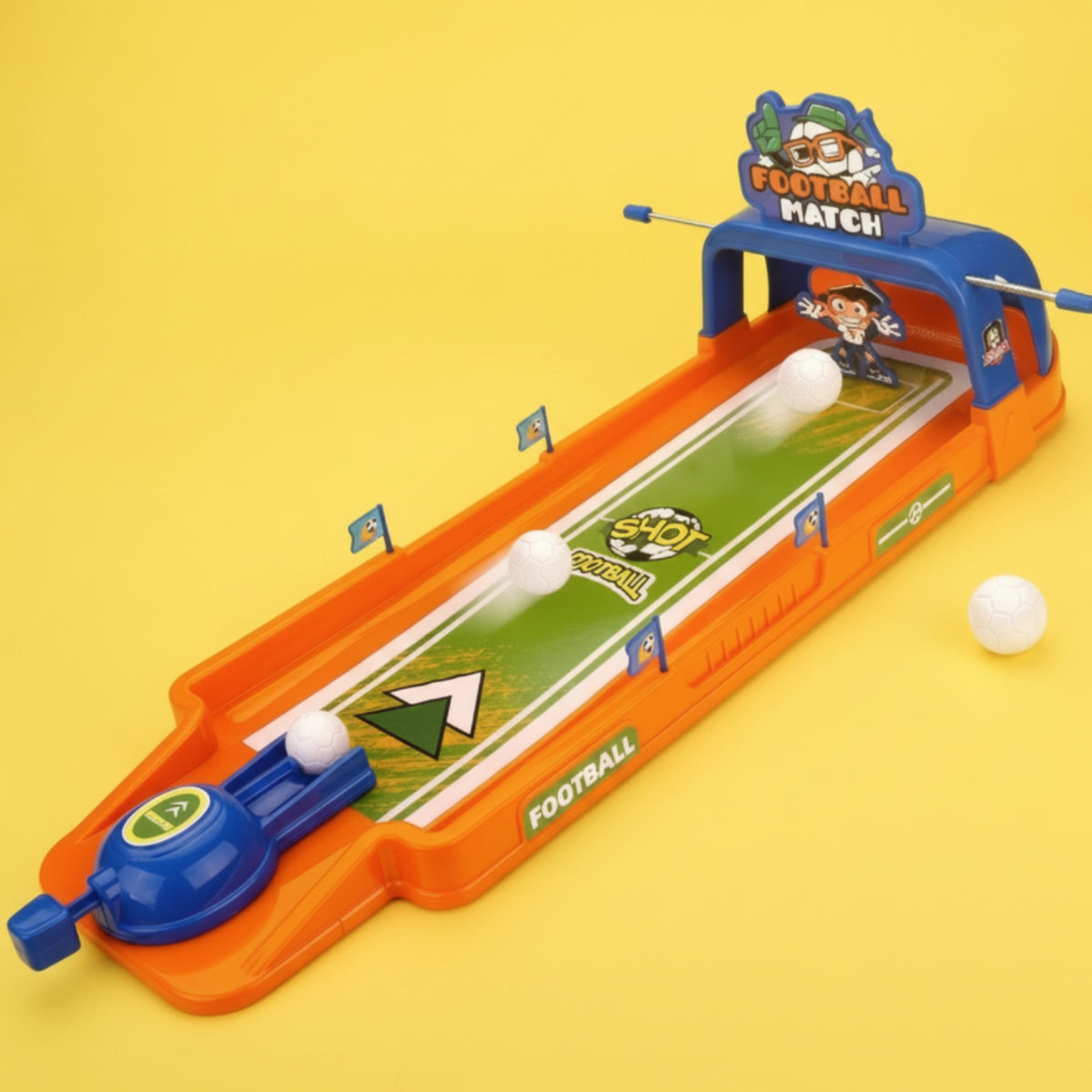 Desktop Mini Football Game with Launcher Interactive Tabletop Football Game Compact Portable for Children, Families, Playroom, Party