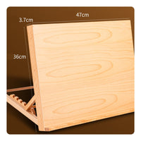 Large Work Surface Foldable Table Easel Beech Wood Desktop Sketching Easel Table Top Art Designed for Children, Beginners