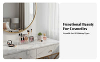 Desktop Makeup Display Stand Multifunctional Cosmetic Display Stand Space Saver Tiered Organizer Rack for Beauty Lovers, Women, Dresser, Desk, Bedroom