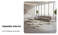 Creative Shape Curved Seating unit adaptable configuration L-Shaped Lobby Couch Modern stylistic sectional Sofa dense foam Cushions for Office personnel, Interior Designers, Business Owners, Reception Area, Waiting Room, Lounge, Breakroom