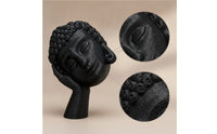 3D-Printed Tabletop Buddha Statue Zen-Style Buddha Bust Statue Freestanding Sculpture Textured for Practitioners