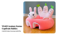 Helps Learn to Sit Crown-Shaped Baby Sofa Anti-Tip Design Soft Creature Character Seat Non-Slip Bottom Toddler Support Chair for Babies 6+ Months, Infants, Toddlers, Sitting Practice, Floor Play, Playroom, Living Room