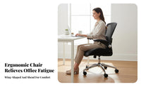 Lumbar Support Ergonomic Chair with Headrest 360° rotate Highspine Reclining Chair for People Working from Home, managerials, Remote Workers, Study Room