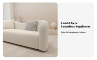 Curved Sectional Creamy visually pleasing Curved sectional Couch Three-Seater Sofa for Apartment Dwellers, Homeowners, Living Room, styling studio, Reception Area