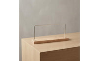 Gold-Tone Earring Display Stand Minimalist Wood Base Jewelry Stand