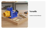 Aluminum Alloy Body Adjustable Punch High Precision Pocket Hole Jig Long-Lasting Material for DIY Enthusiasts, Home Improvement, Workshop