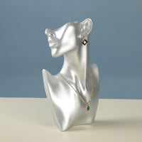 Modern Jewelry Display Bust Lightweight Necklace Display Bust Boutique Mannequin Head with Shoulders Sturdy for Retail Counter, Vanity