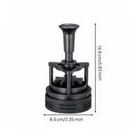 Rotating Coffee Distributor Adjustable Depth Press-down Coffee Leveler Ergonomic Design Espresso Distributor Tool for Baristas