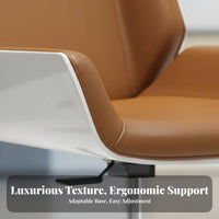 Managerial Armchair Effortless Rolling Casters Padded Rotating Task Chair Thick Padding Highrear Reinforcement for Students