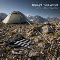 5mm TC4 Titanium Alloy Tent Stakes for Outdoor Camping, Lightweight and Rustproof