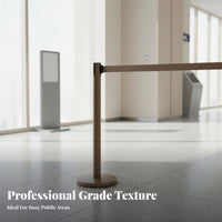 Retractable Belt Stanchion Heavy-Duty Base Stanchion Post with Belt Rustproof Stainless Steel Queue Pole for Business Owners, Banks, Hotels, Airports