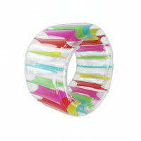 Big Size Inflatable Water Roller Portable Inflatable Rolling Wheel Easy to Inflate Pool Hamster Wheel Thick PVC for Children, Lawn