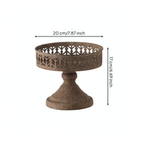Iron Pedestal Planter Openwork Pot for Centerpieces