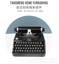 Vintage Style Typewriter Model Iron Decor for Bookstore Photography