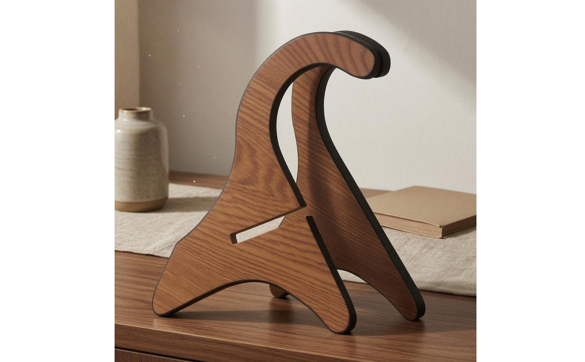 Detachable Folding Ukulele Stand Wooden Ukulele Stand Cushioned Padding Instrument Accessory Curved Support