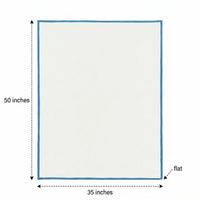 Fuzz Cloth and Glasses Cleaning Cloth, Large Microfibre Cloths for Wine Glass, 35cm x 50cm Glass Cloth with Overlock Border Binding