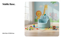 Cartoon Design creatureShaped Mini Sofa Soft and Comfortable Upholstered Single-Seat Couch Easy to Clean Toddler Armchair Long-Lasting Build for Toddlers, Preschoolers, Reading Corner, Nursery, Playroom, Kindergarten