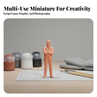 Miniature Sneak Attacker Figurine Collectible 1/64 Miniature Size Male Figure Resin Character Miniature High Intricacy Wargaming