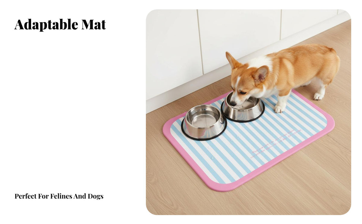 Pet Bowl Placemat Waterproof Feeding Mat Non-Souter rim Floor Covering for Dog Owners, Indoors, Indoor, Kitchen