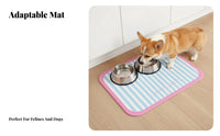 Pet Bowl Placemat Waterproof Feeding Mat Non-Souter rim Floor Covering for Dog Owners, Indoors, Indoor, Kitchen