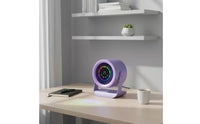Touch Control Desktop Electric Fan Matte Finish Compact Electric Fan Cylindrical Air Circulator