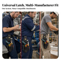 1680D Oxford Material Rotating Tool Pouch Multiple Pockets Screwdriver Pouch Heavy-Duty Work Gear Tear-Resistant