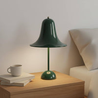 Bell Shaped Table Lamp Energy-Saving Portable Bedside Light Nordic Style Modern Accent Lamp for Bedroom, Study Room, Cafe