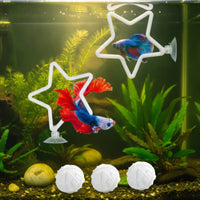 2 Pieces Aquarium Exercise Loop Interactive fishing Training Loop Lightweight with Suction Cup for Bettas