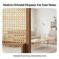 Modern Minimalist design Freestanding Woven Partition Foldable Design Room Divider Semi-Private Privacy Screen long-lasting for closed office Managers, Content Creators, Entrance Hall, Studio Apartment, Restaurant, virtual Conferencing