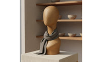 Paper Mache Head Form Vintage Style Scarf Necklace Display Head Lightweight for Store Window, Boutique