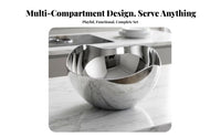 Silver Finish Stainless Steel Sauce Bowl Smooth Surface Wavy Rim Bowl Reflective Stainless Steel Sauce Dish Shallow for Dips, Seasonings, Snacks