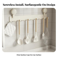 No-Drill Installation Modular Suction Holder System Multi-Functional Kitchen Organizer Space-Saving Wall Shelf Rust-Proof for Renters, Apartment Dwellers, Homeowners, Pantry, Bathroom