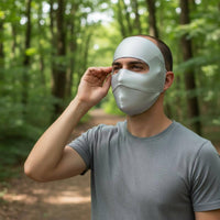 Silk Facekini Lightweight Face Cover SPF 50+ Equivalent Silk for Outdoor, Beach