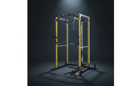 Strength Rack with Pulley System Heavy-Duty Home Gym Rack with Pulley System Adjustable Power Cage with Lat Pulldown for Fitness Enthusiasts
