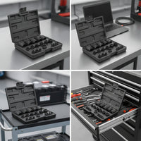 19 Pieces Socket Tool Set in Carrying Case Molded Tools Sturdy for Mechanics