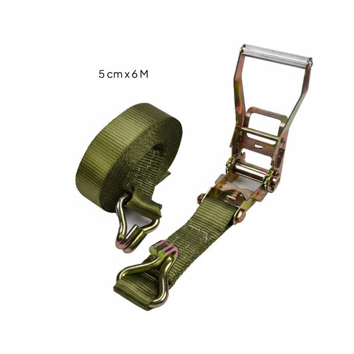 Double Hook Design Ratchet Tie-down Strap 5000kg Breaking Strength Tie down Strap with Hooks Safety Lock for Truck Drivers, Shipping, Moving
