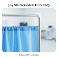 Foldable Mobile Medical Separator Lockable Casters Wheeled Privacy Partition On casters Folding separater Freestanding Design for Clinic Staff, Therapists, sectionedice Workers, Hospital, Physiotherapy Room, Nursing Home