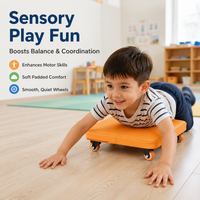 Toddler Physical Education Board, 35x45cm Plywood Balance Board for Indoor/Outdoor Play, Vestibular Board Improves Balance & Coordination