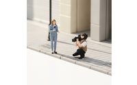 2 Pieces Reporters and Cameraman Figure Set Authentic Reporters Figure Compact 1/64 Scale Figures for Hobbyists