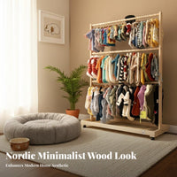 Standalonestanding Design Miniature Pet Clothes Rack Space-Saving Miniature Clothes Stand Simple Assembly Garment Display multipurpose Use for Dog Owners, Parents, Doll Collectors, Bedroom, Home, Living Room, Closet