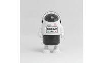 Playful Astronaut Trash Can Stylish Astronaut-Themed Trash Can Modern Space Themed Wastebasket Sturdy for Teens, Bedroom
