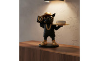 Canine Statue Tray Twofold Function Canine Butler Statue Creative Designed Canine Butler Figurine for Living Room, Desktop