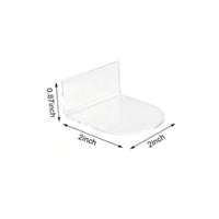 8 Pieces Vertical Back Support Acrylic L-Shaped Stand Flat Base Clear Figure Stand Transparent Home Display Peel-and-Stick