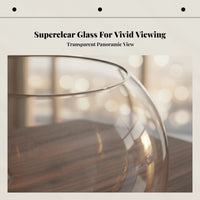 Glass Bowl with Thickened Body Versatile Spherical Fishes Bowl Easy to Clean Glassware for Simplicity Lovers, Tabletop, Desk