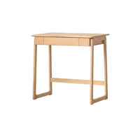 Space-Saving Wooden Desk with Drawers Minimalist Design Single-Drawer Wooden Desk Easy Assembly Study Table Ample Legroom for work-from-home Workers, Apartment Dwellers, Professionals, Small compact areas, Dorm Room, Bedroom